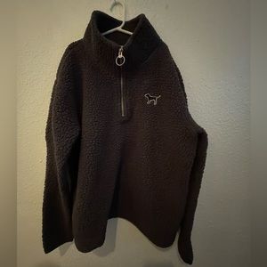 gray fleece quarter zip